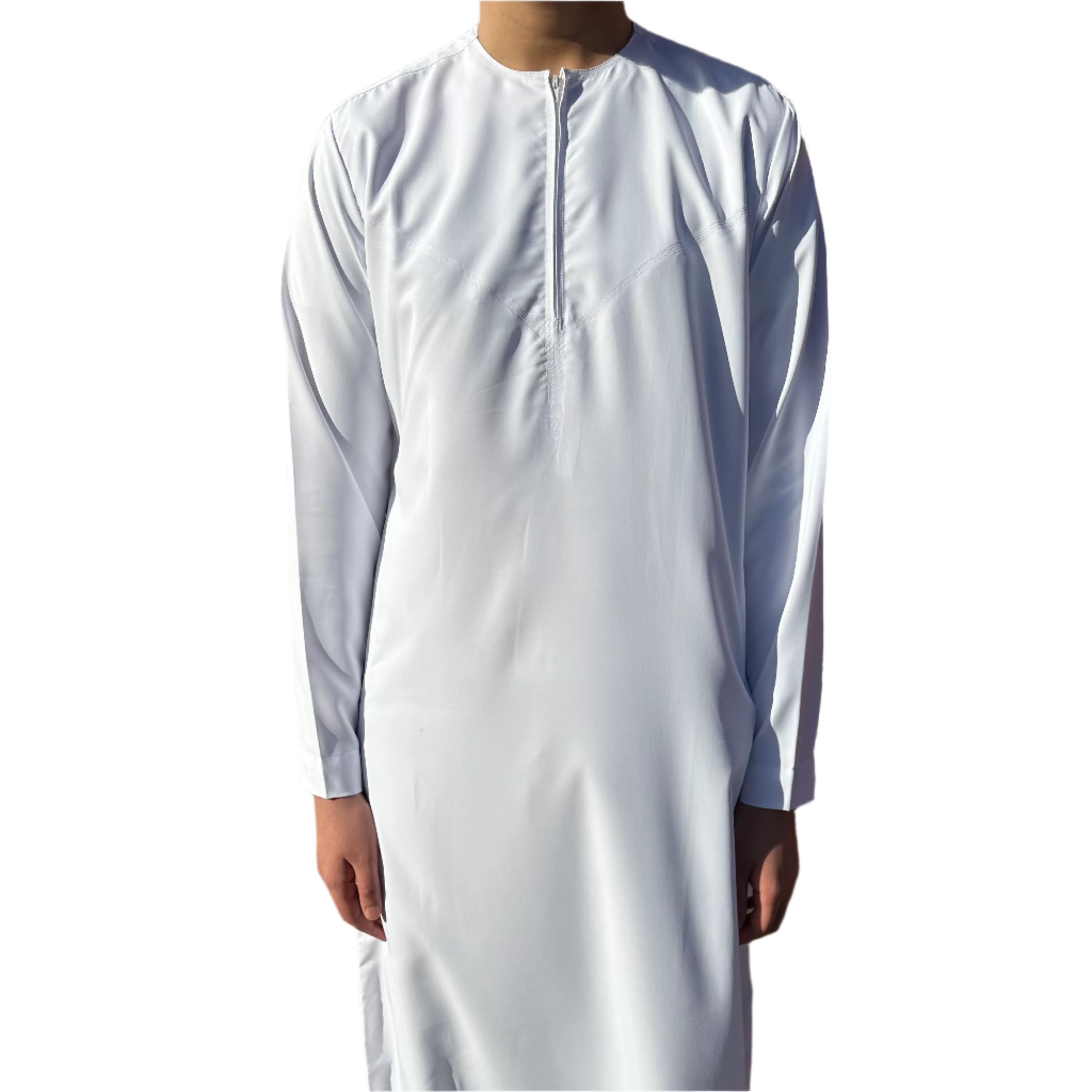 White Classic Omani Thobe - Matte Finish – Rehan Fashion