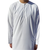 White Classic Omani Thobe - Matte Finish